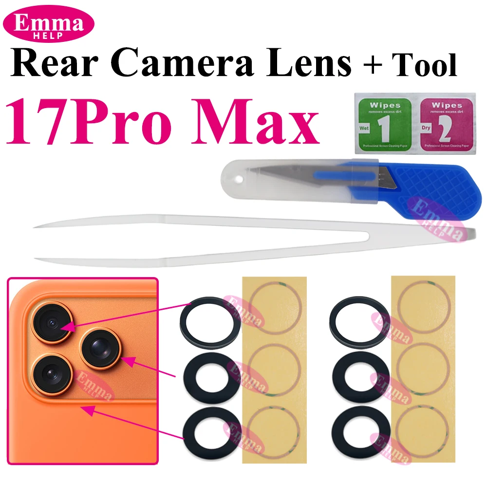 Back Camera Glass Replacement Kit - 2-Pack