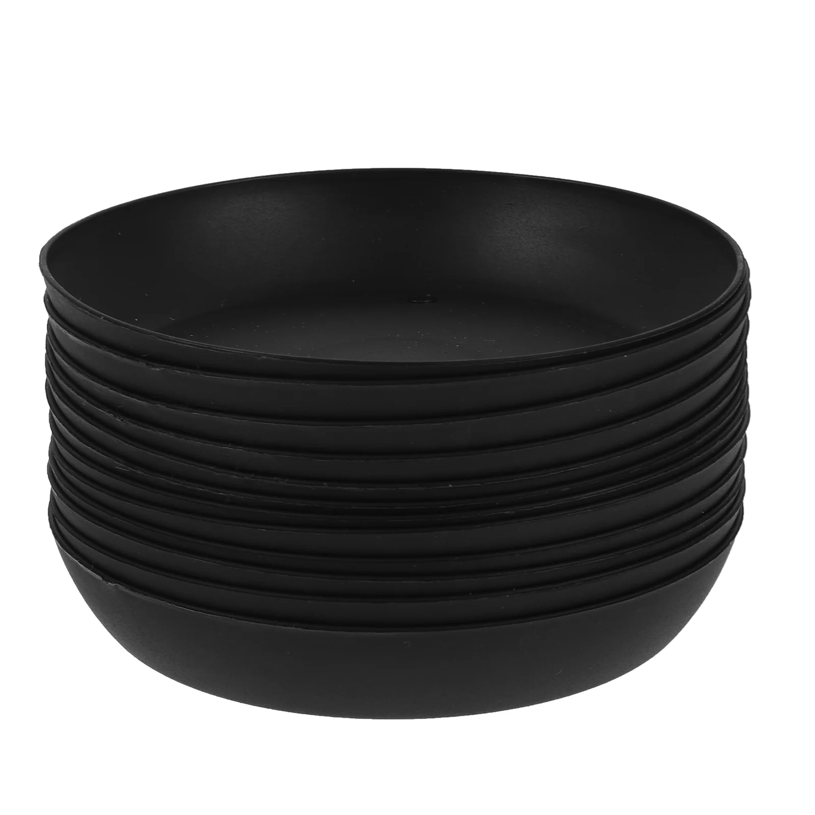 

Plastic Succulent Plant Pot Trays Round Flowerpot Saucer Plate (Black)