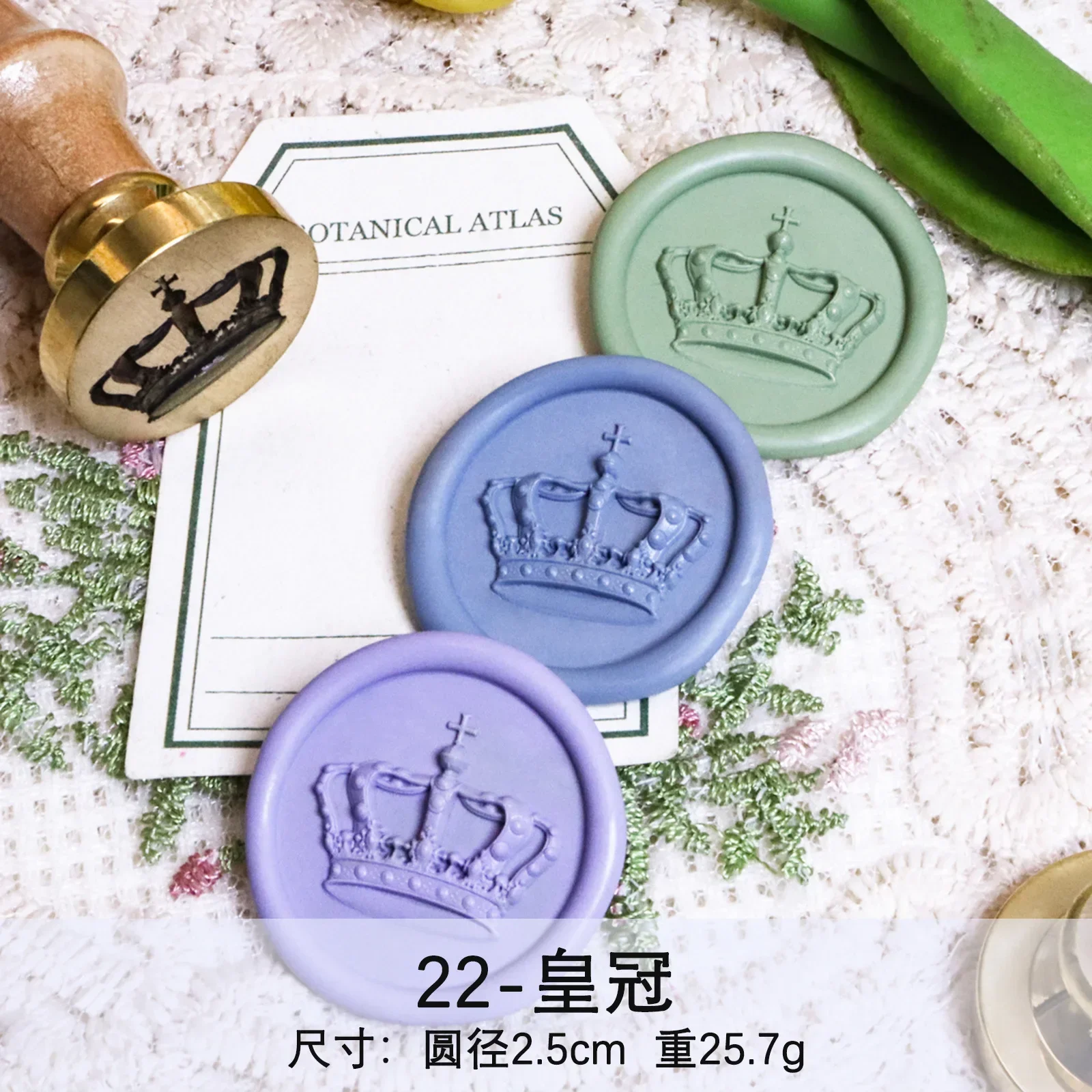 Diy Fire Seal Stamp Craft Toy Embossed Crown Shape Frosted Multi-layer Handbook Brass Stamp Head Envelope Invitation Letter Toys