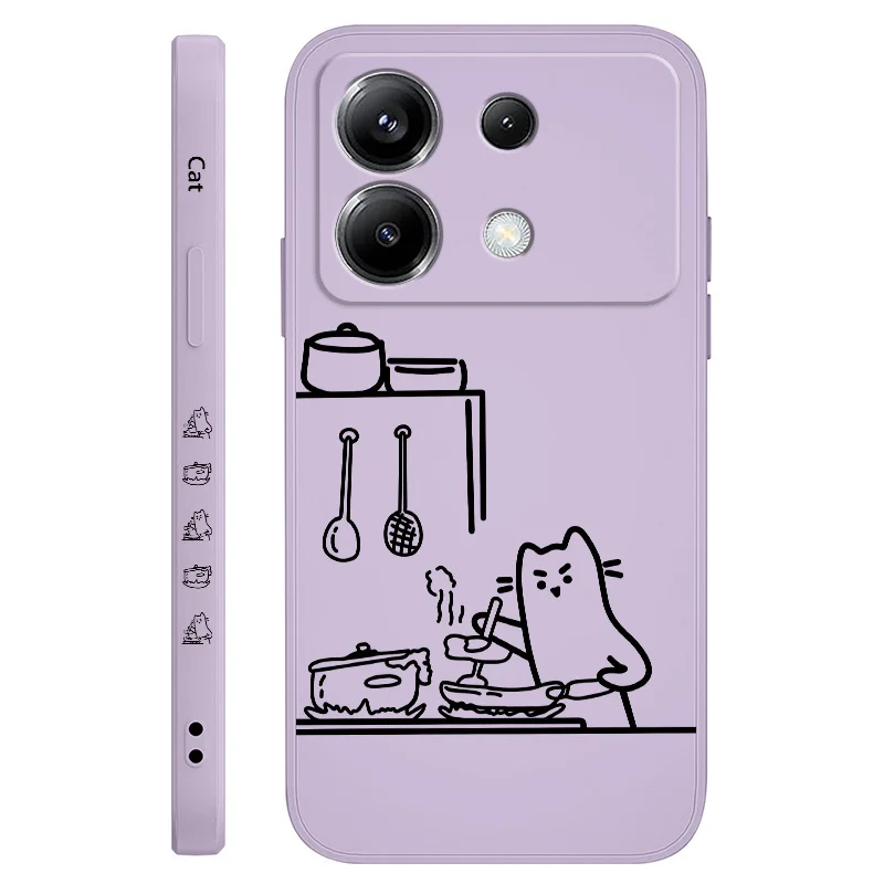 Cooking Cat Themed Silicone Phone Case - Charming & Durable Cover