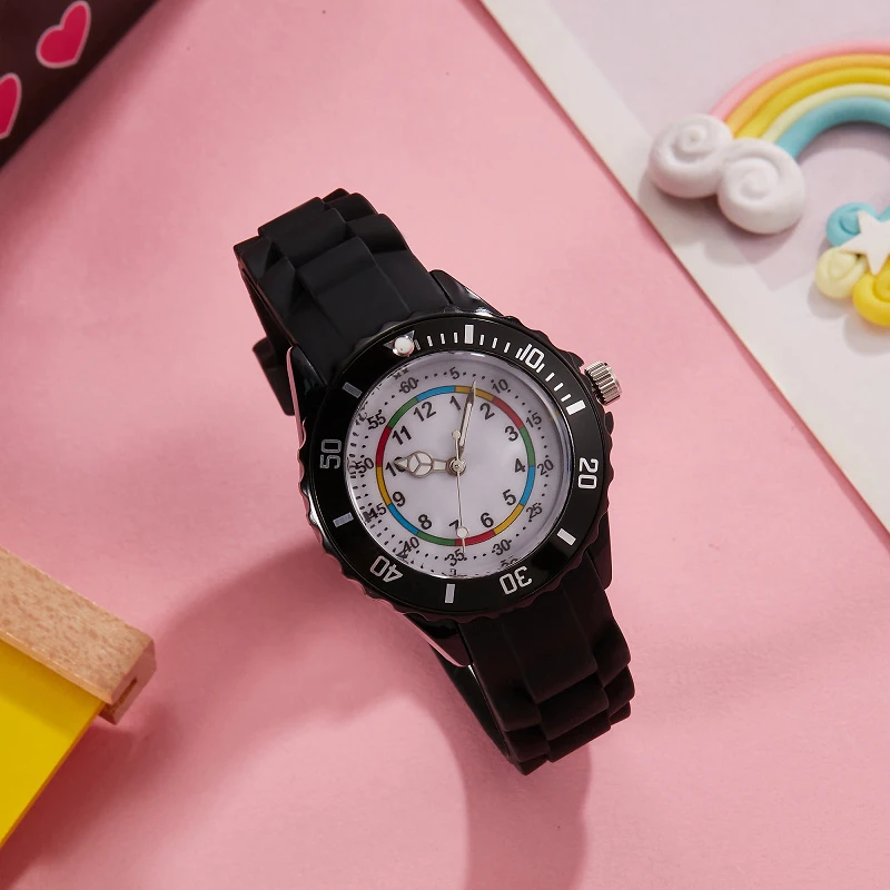 Waterproof Shockproof Silicone Strap Kids' Quartz Watch - Durable Sports Gift