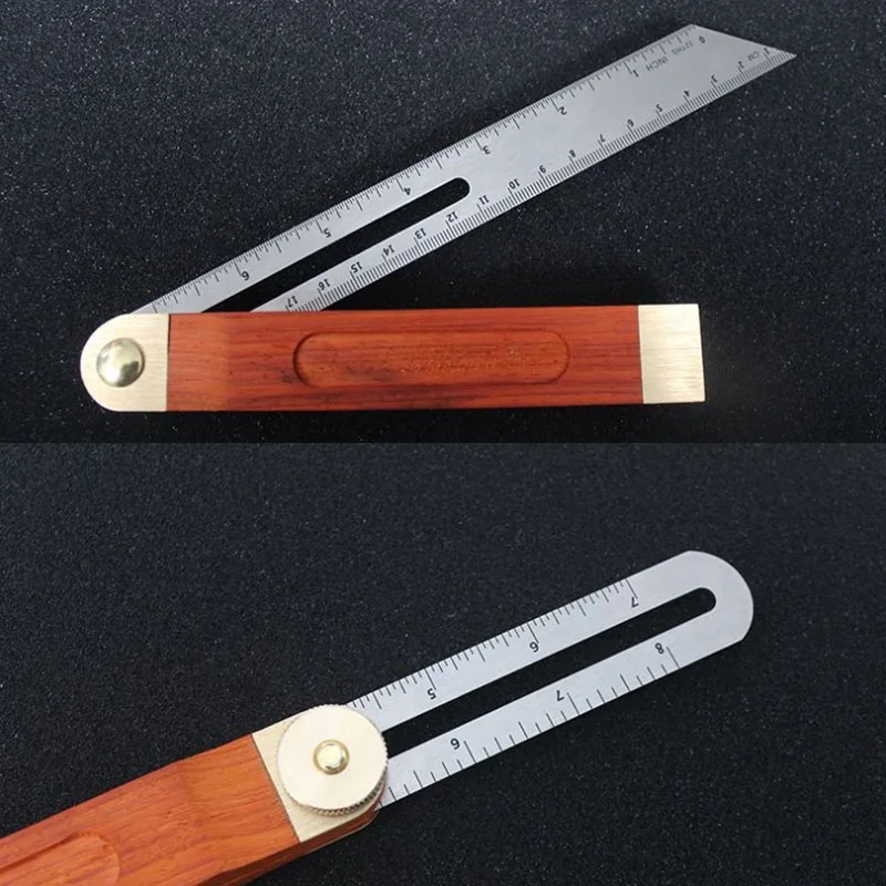 Woodworking Stainless Steel Angle Finder Gauge with Rosewood Handle