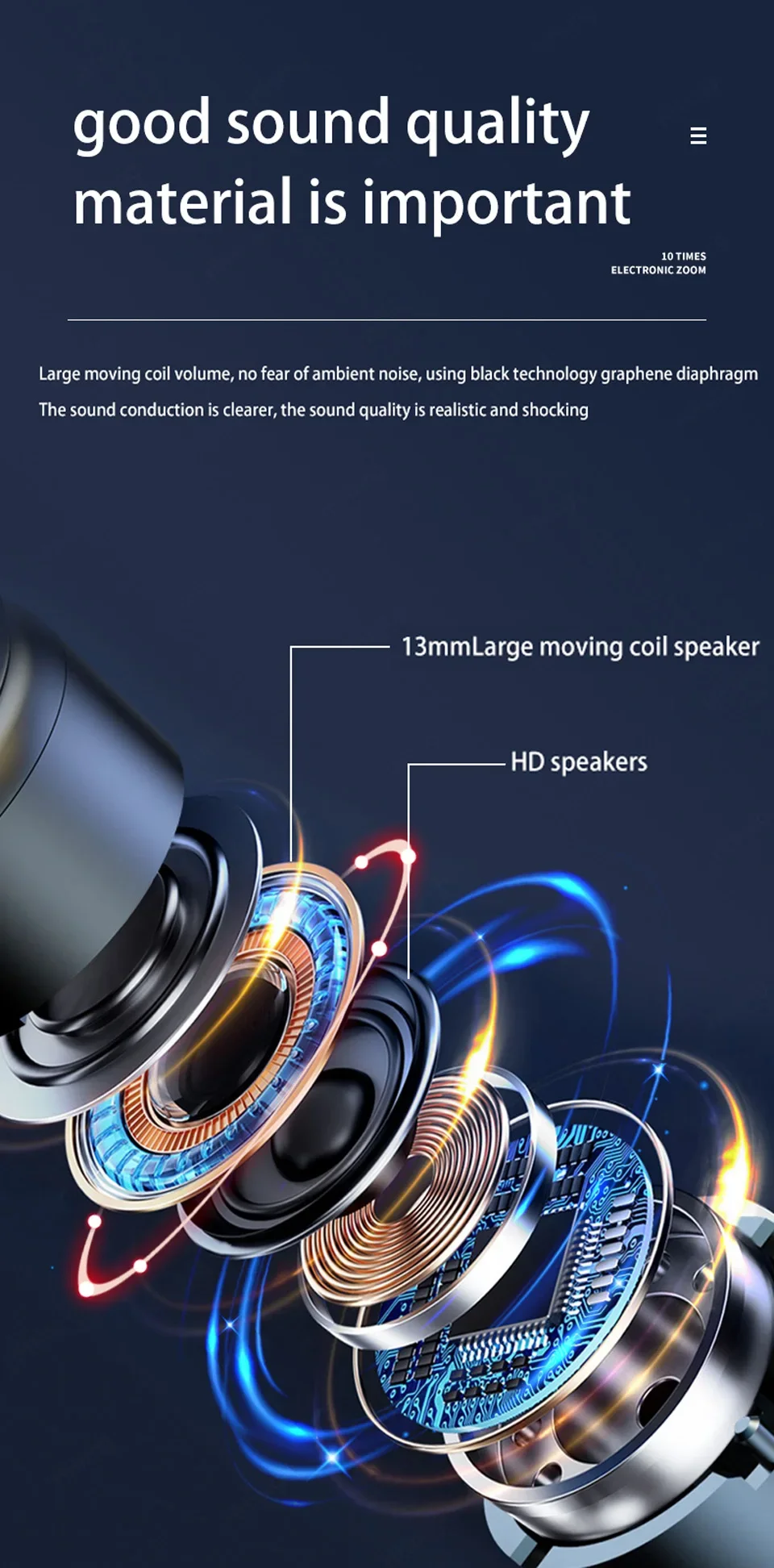 Wireless Headphones Single Ear Bluetooth Earphone With Microphon Noise Cancelling Talking Headset Busines Auriculares Driving