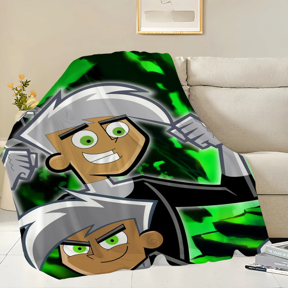 Cartoon D-Danny P-Phantoms Blanket Skin friendly comfort warm soft plush blanket suitable sofa living room office bedroom 4