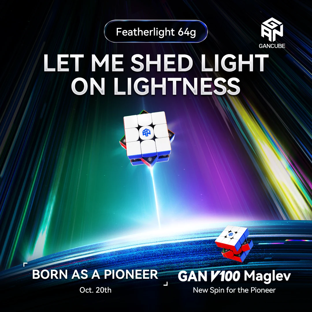 Gan V100 마그레브 3x3 큐브 새로운 회전형 전문 퍼즐 장난감 스피드 큐브 어린이 선물 큐보 마지코 퍼즐