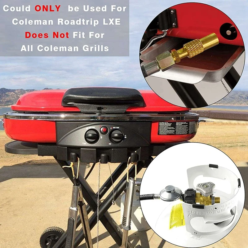 Propane Adapter Hose And Regulator Replacement Kit Coleman Roadtrip Grills QCC1 Low-Pressure Propane Adapter 5Ft