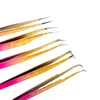 1 Pc Eyelash Tweezers Ice Flower Anti-static 3D Accurate Eyebrow Grafting False Lashes Extension Supplies Makeup Tweezer Tools 3