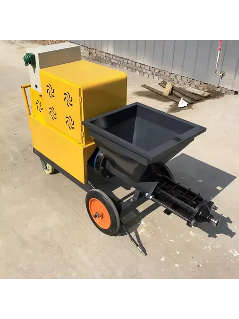 Concrete Mortar Injection Machine, Automatic Mortar Gypsum Wall Plastering Machine, Mortar Spraying Machine 4