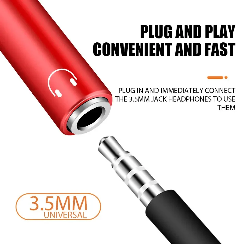 2 in 1 USB Type C To 3.5mm Aux Audio Splitter PD60W Fast Charging Cable For Xiaomi Samsung Huawei MacBook Headphone Jack Adapter