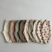 Muslin Cotton Newborn Infant Baby Boys Girls Loose Pants Casual Lantern Pants Full Pants 1