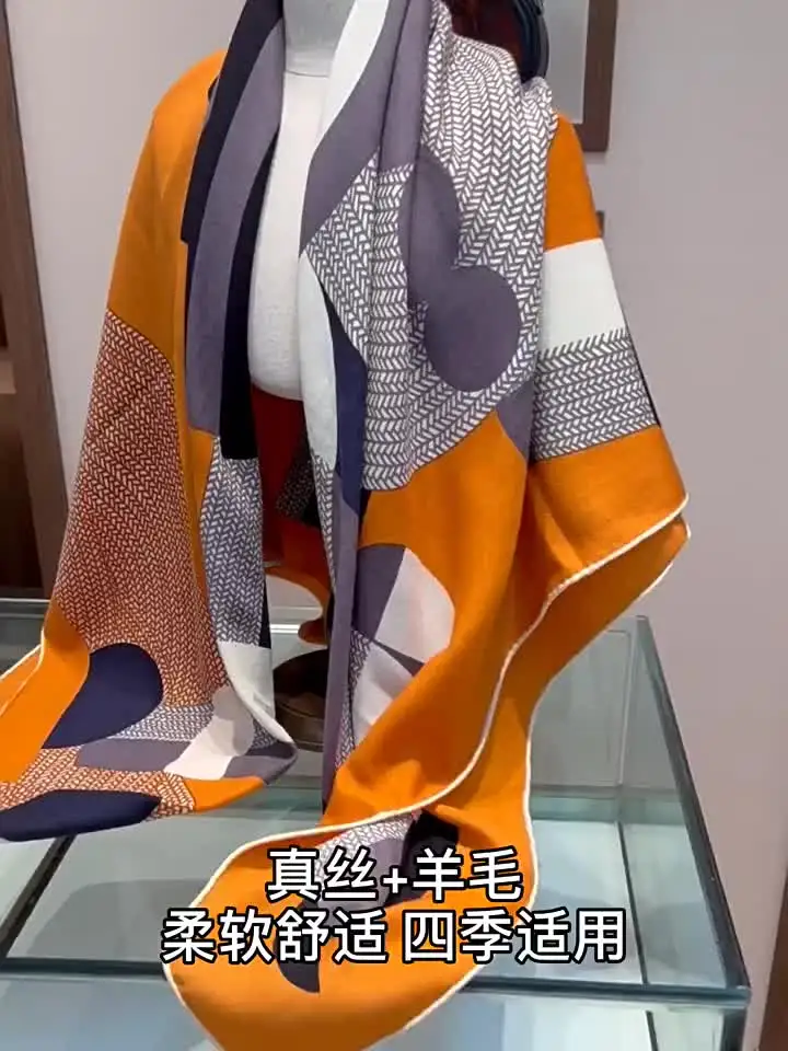 Sciarpa In Cashmere Donna Con Stampa Cavallo – Pashmina Di Lusso, Calda E Morbida
