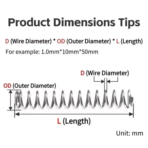 10Pcs/Lot 0.5mm/0.6mm/0.7mm Micro Small Compression Spring OD 4-12mm  Length 5mm to 50mm Surgical Tools&Electronics Repair - Image 3