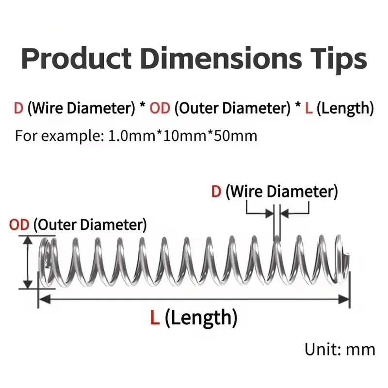 10Pcs/Lot 0.5mm/0.6mm/0.7mm Micro Small Compression Spring OD 4-12mm  Length 5mm to 50mm Surgical Tools&Electronics Repair - Image 3