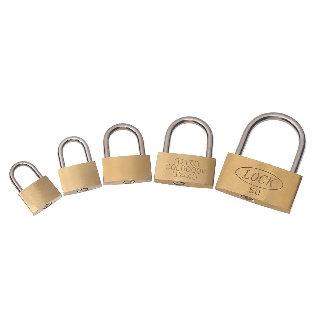Universal Brass Padlock with 3 Keys - Secure Home, Travel, and Storage