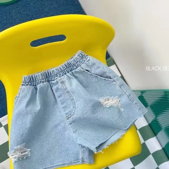 New Baby Summer Denim Shorts Loose Kids Casual Shorts Cute Toddler Girl Short Jean Baby Boy Denim Pants Clothes