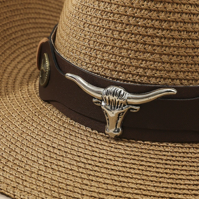 Western Cowboy hat knight hat bull head accessories men and women sun hat  accessories belt decoration fashion hat accessories - AliExpress