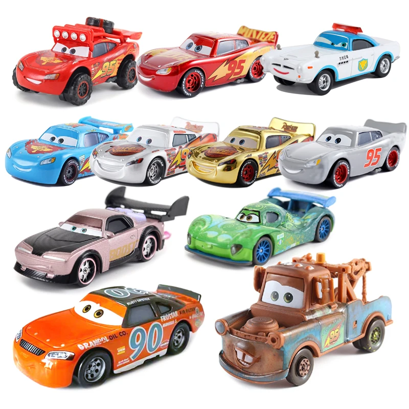 Disney Pixar Cars 3 Lightning McQueen New Saree Red Combination Aircraft 1:55 Diecast Vehicle Metal Alloy Kid Toy Christmas Gift diecast model cars