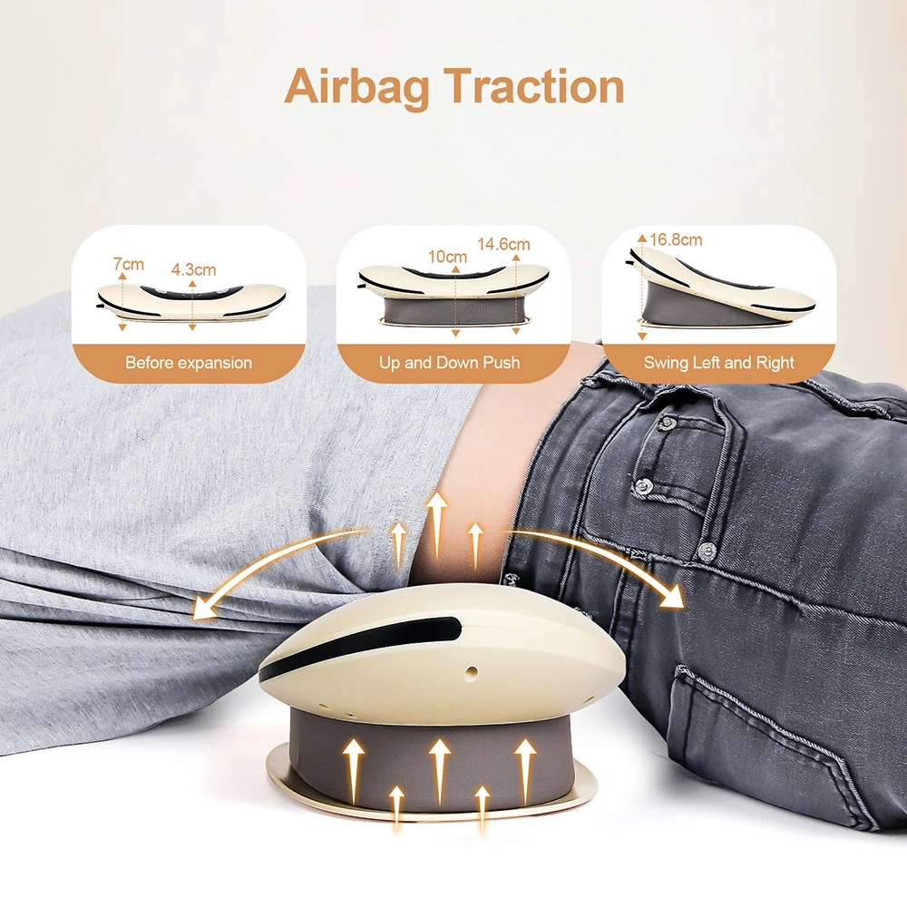 Electric Lumbar Traction Massager Vibration Waist Massager Airbag Waist Spine Support Back Massage Machine Waist masajeador