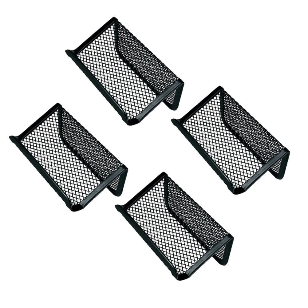 4Pcs 명함 홀더 금속 메쉬 주최자 명함 랙 다목적 사무실 데스크탑 홀더 휴대 전화 스탠드