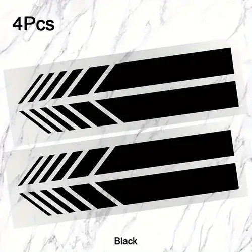 "Classic JDM Reflective Stripes Vinyl Decal Kit - 4pcs Self-Adhesive Car Body Stickers, Waterproof & Universal Fit" - Image 6