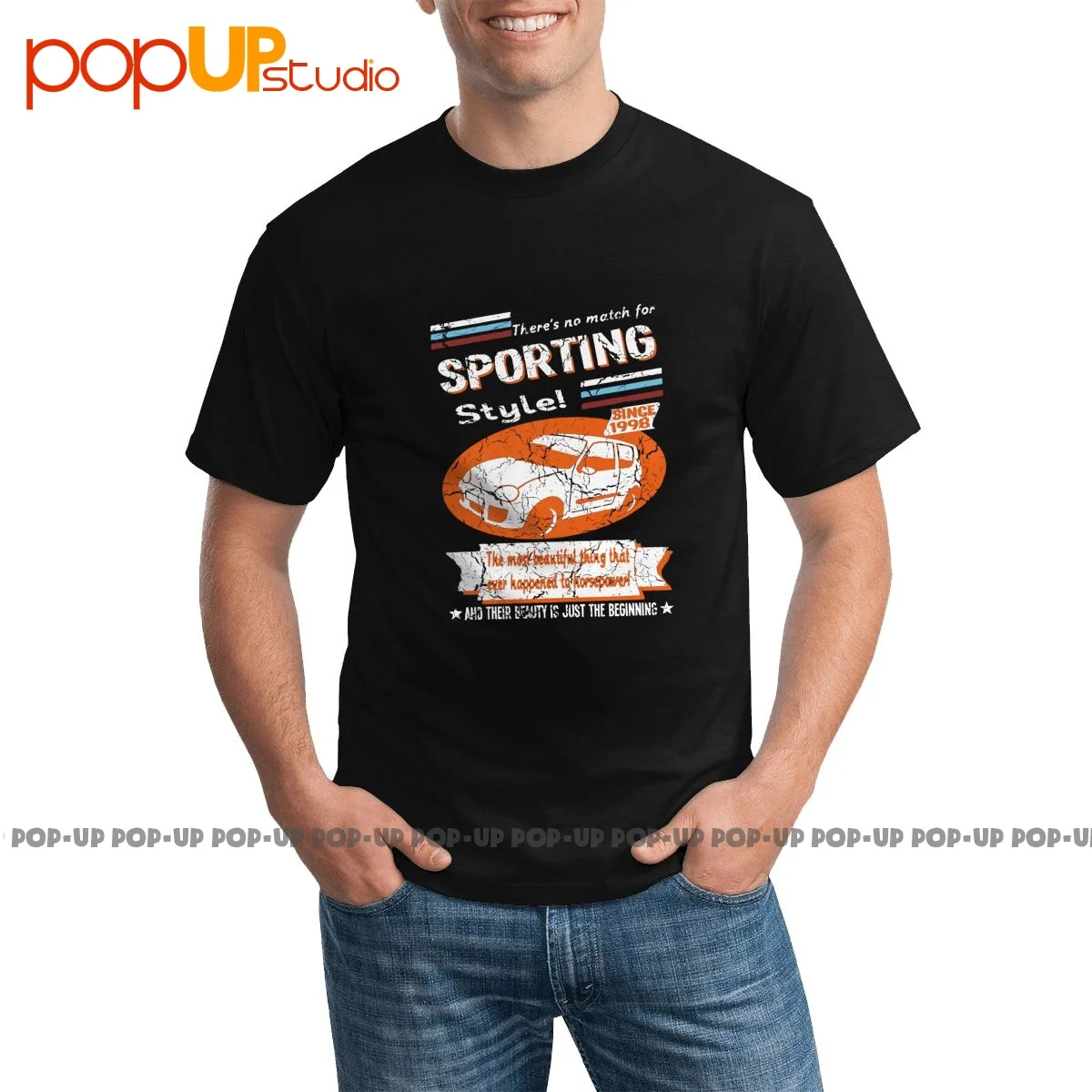 Best Fiat Seicento Sporting 1998 Organic Car Eco Top T-Shirt Retro Splicing Streetwear Tee Shirt
