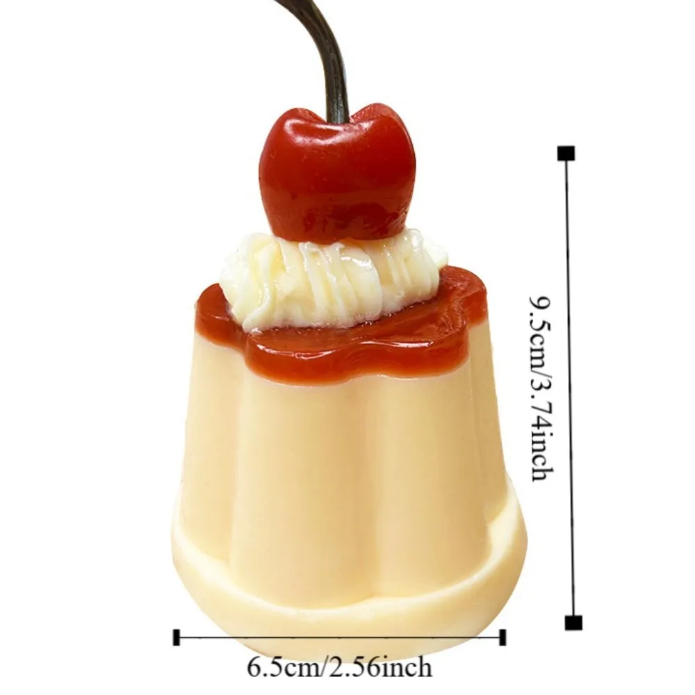 Imitation Caramel Pudding Dessert Wet Squishy Toy Kawaii Cherry Pudding Soft Rubber Elastic Jelly Toy Girl Gift Kids Toy 6