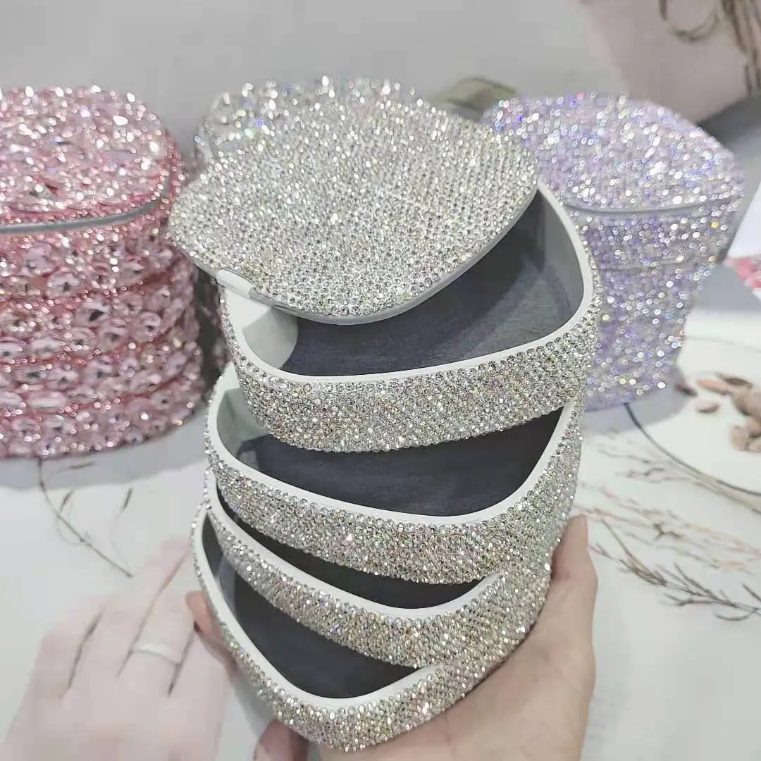 

Diamond Desktop Jewelry Box Contrasting Color Multilayer Mirror Earring Earrings 360 Degree Rotating Storage Box organizer