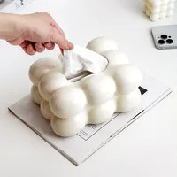 Marshmallow Tissue Box Ceramic Extractor Box Silver Bubble Desktop Storage Paper Towel Holder Tissue Holder Home Decoration 2