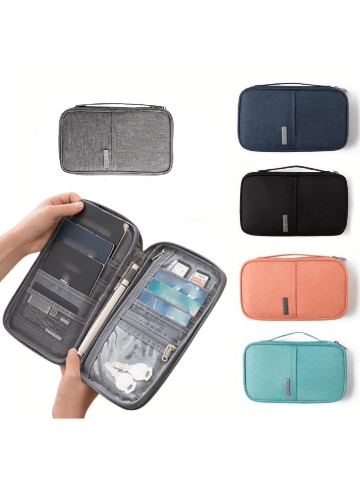 Portable Travel Airplane Bag - Multifunctional Passport and Document Organizer