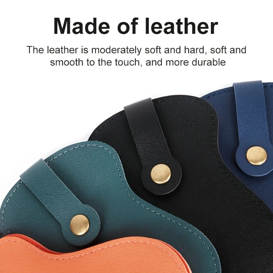 Premium Leather Guitar Pick Storage Bag - Stylish & Compact, Holds 18 Picks