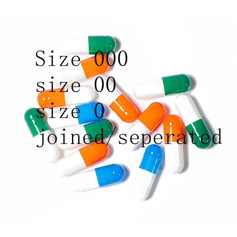 

Пустые прозрачные желатиновые капсулы 1000 шт. стандартного размера 000/00/0 пустые капсулы Пустые твердые желатиновые прозрачные разделенные капсулы