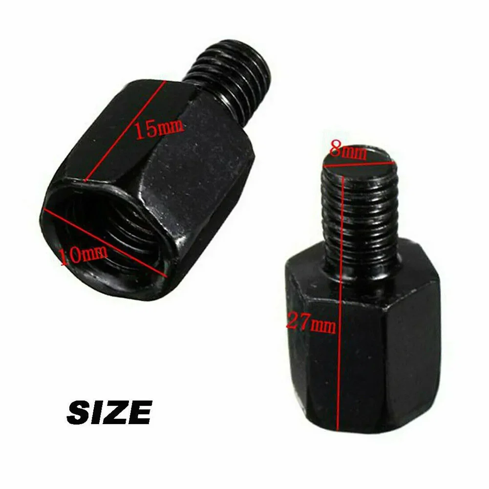 

Motorcycle Mirror Parts Motorcycle Mirror Adaptors 10mm Male To 8mm Female Adaptor M10 Black Replacement For Motorcycle
