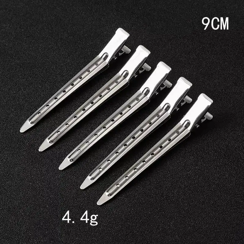 10pcs Long Hair Clips Hair Make Up Bangs Hair Fixing Tools Hair Clip Stainless Steel Duckbill Clip Type For Barber Makeup