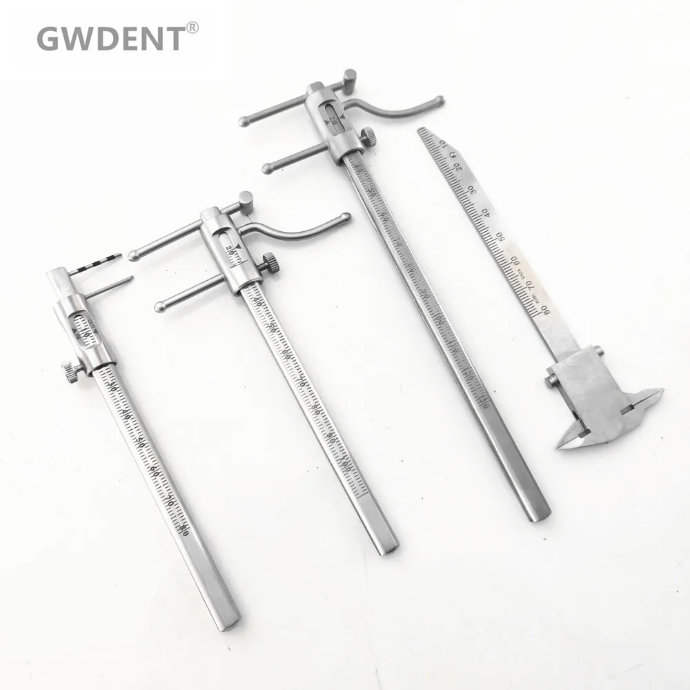 1Pcs Dental Implant VDO Ruler Venus Apollo Gauge 20-100mm Measuring Dentures Calipers Prosthetic