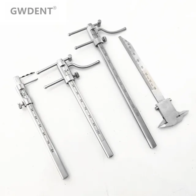 1Pcs Dental Implant VDO Ruler Venus Apollo Gauge 20-100mm Measuring Dentures Calipers Prosthetic