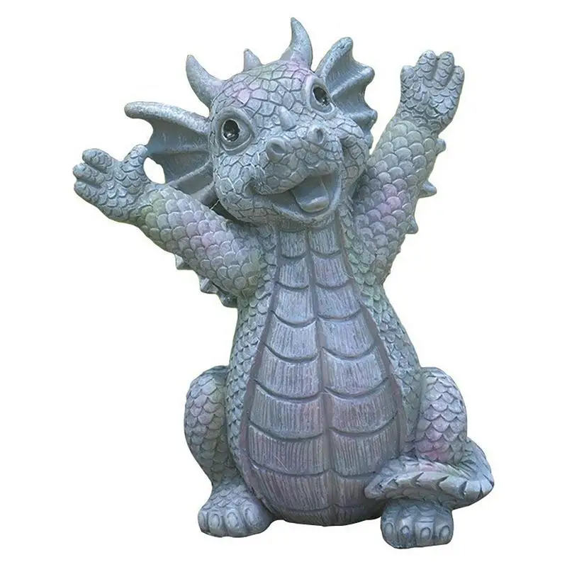 

Meditation Dragon Statue Resin Gardening Dragon Statue Mediating Model Outdoor Yard Ornament &Gift For Patio Lawn Yard Decoratio