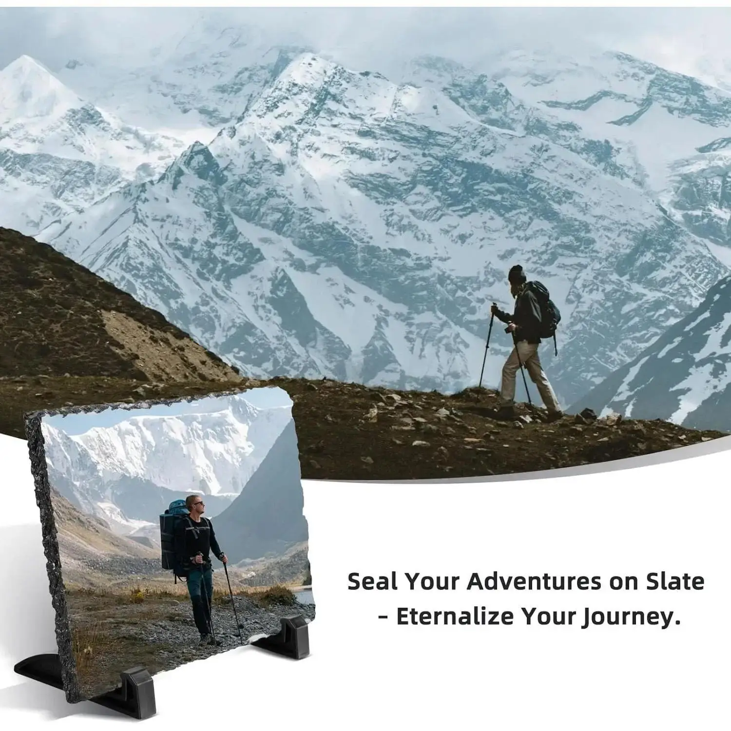 Sublimation Slate Display 1pc Sublimation Slate Blank Personalized Rectangular Heat Press with Stand Heat Tape & Stone Plate
