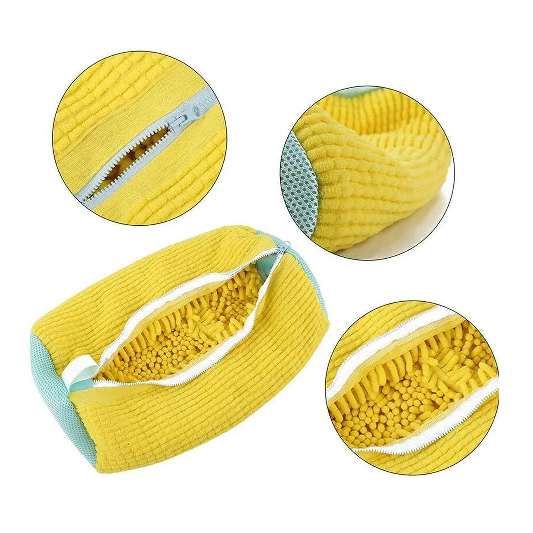 1pc Shoe Washing Bag Cotton Laundry Fluffy Fibers Easily Remove Dirt Washing Bags Anti-Deformation Shoes Clothes Organizer