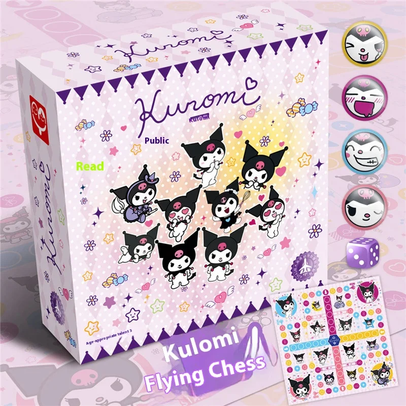 Sanrio Flying Chess Game Cinnamoroll Kuromi Cute Gift Student Children Mini Desktop Multi Functional Mini Game Board Games