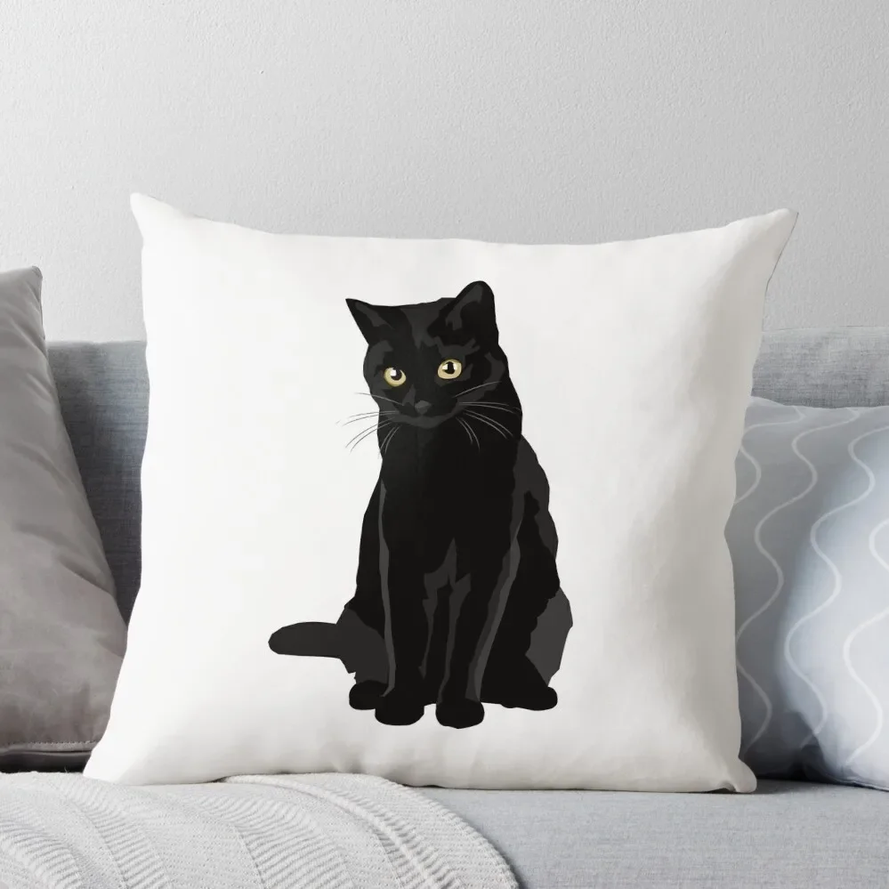 

Black Cat Throw Pillow ornamental pillows Plaid Sofa Decorative Cushion Cover Cushion Cover Luxury