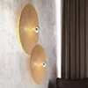 Tan Wall light Retro Japanese bamboo Wall lamp for Living Room Background bedroom Corridor handmade rattan Wall lamp 4