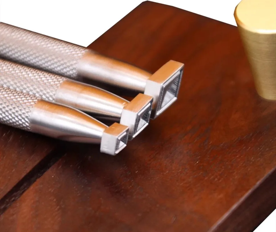 Diamond Shaped Leather Carving Printing Tool 304 Stainless Steel Vegetable Tanned Leather Stamping Process Print Punch Machine