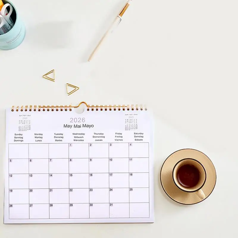2025 Calendar 2025-2026 Calendar Planner Multilingual Coil Planner Agenda Organizer Scheduling For Home Office School Classroom