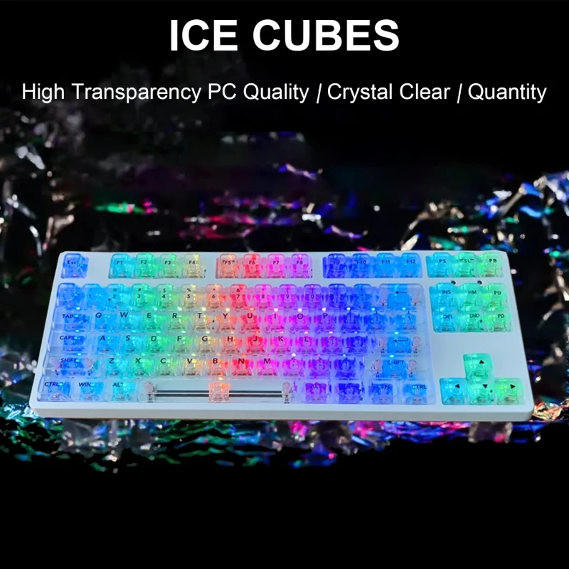 

Clear Keycaps Compatible for Most Mechanical Keyboards Comfortable Touch