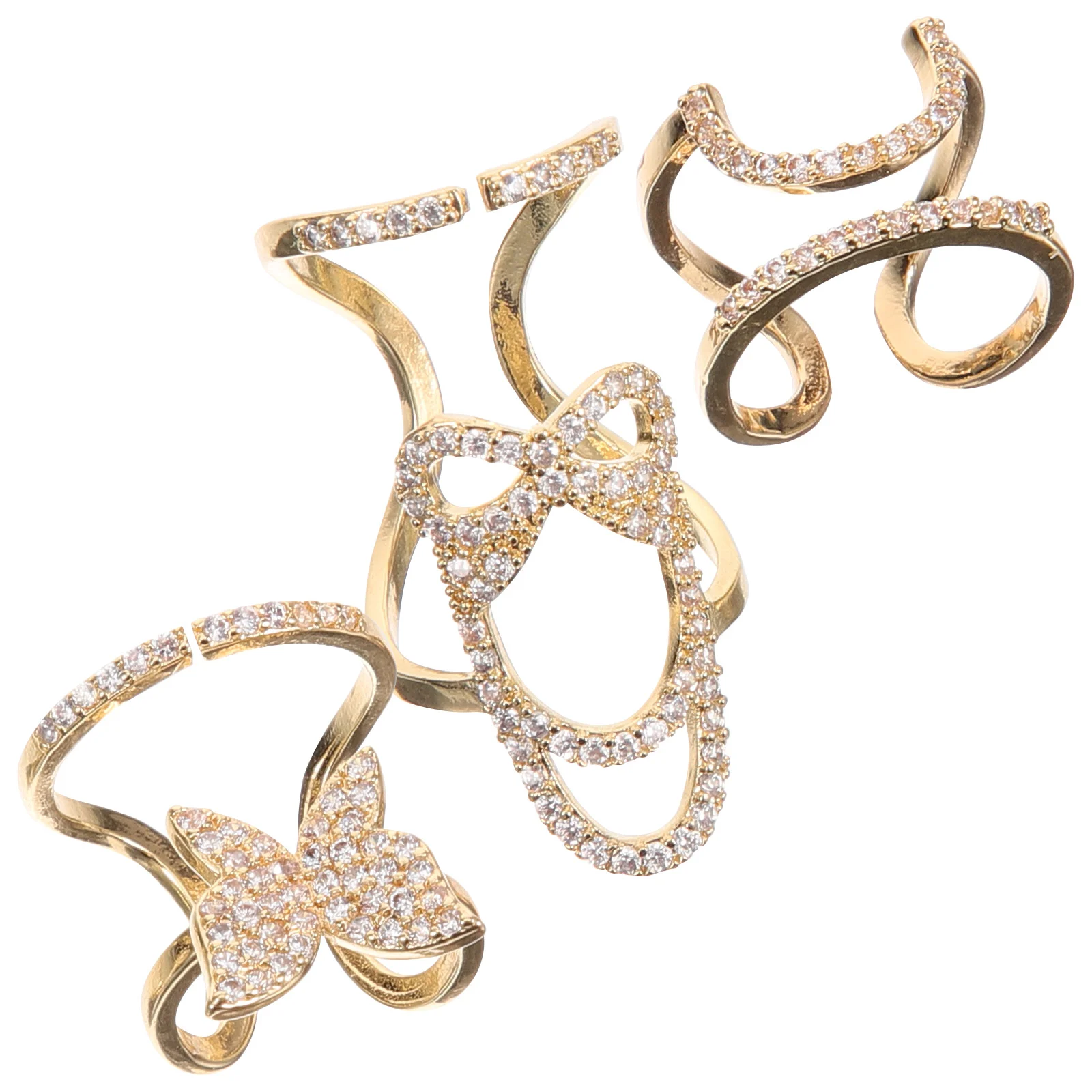 

3pcs Fingernail Rings Nail Rings Decorative Nail Ring Ladies Nail Accessories