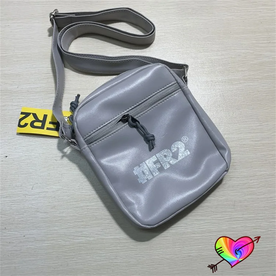 

Grey Zip FR2 Bag Men Women Japan Style Reflective #FR2 Logo Backpacks Long Shoulder Straps Yellow Label Bags
