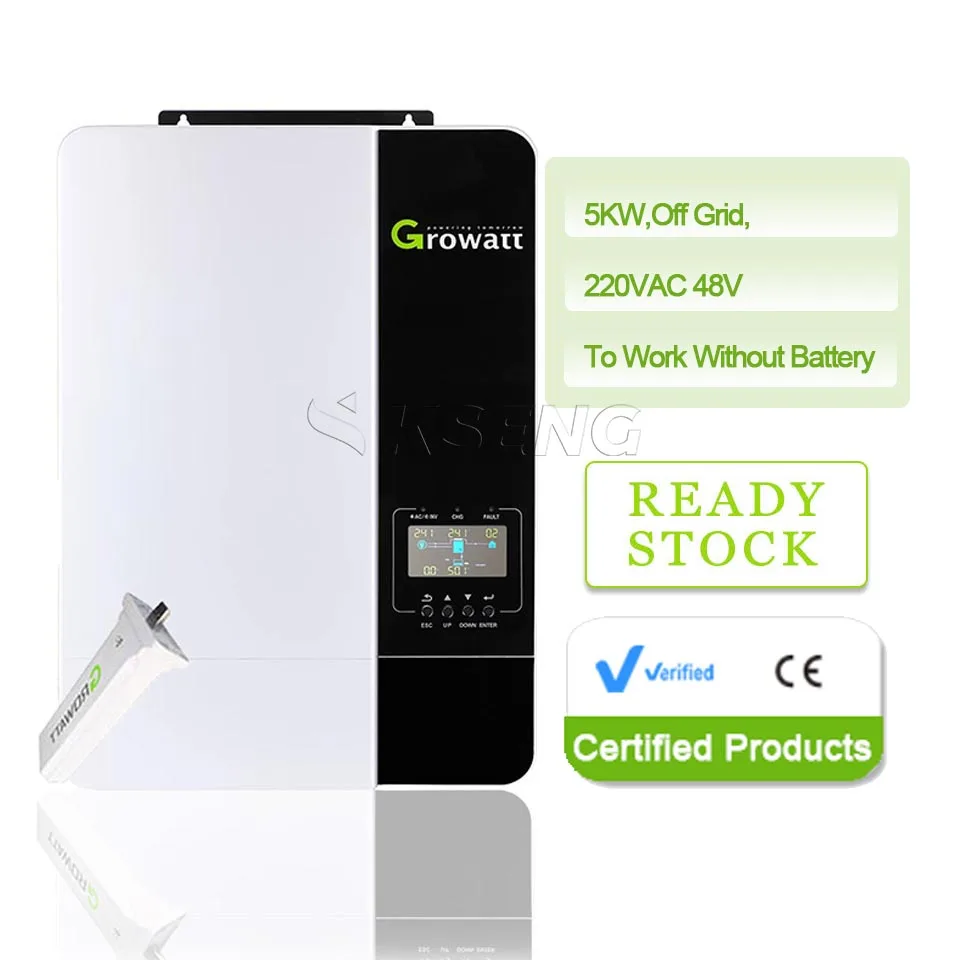 Pronto Stock Growatt Spf 5000 Es 48V 5000W 5Kw Inverter Offgrid 5000Es