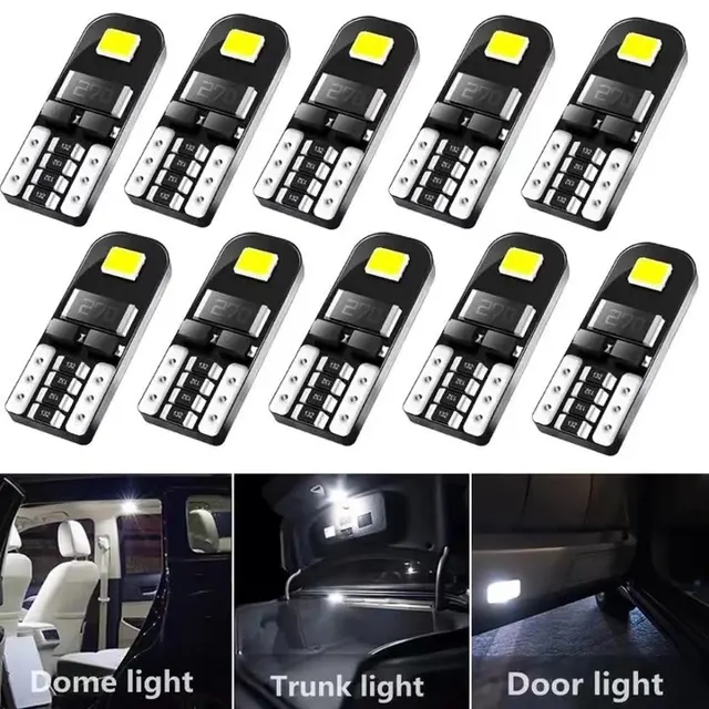 Visible 10Pcs W5W T10 LED Canbus No Error Bulb Car Interior Light 194 LED Signal Lamp For Mercedes-Bens Bmw Audi Ford 6000K 12V