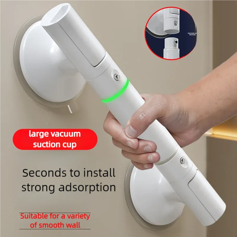 Bathroom Handrail Anti slip Safety Handle Non perforated Suction Cup Handle for Elderly Toilet Household shower grab bar