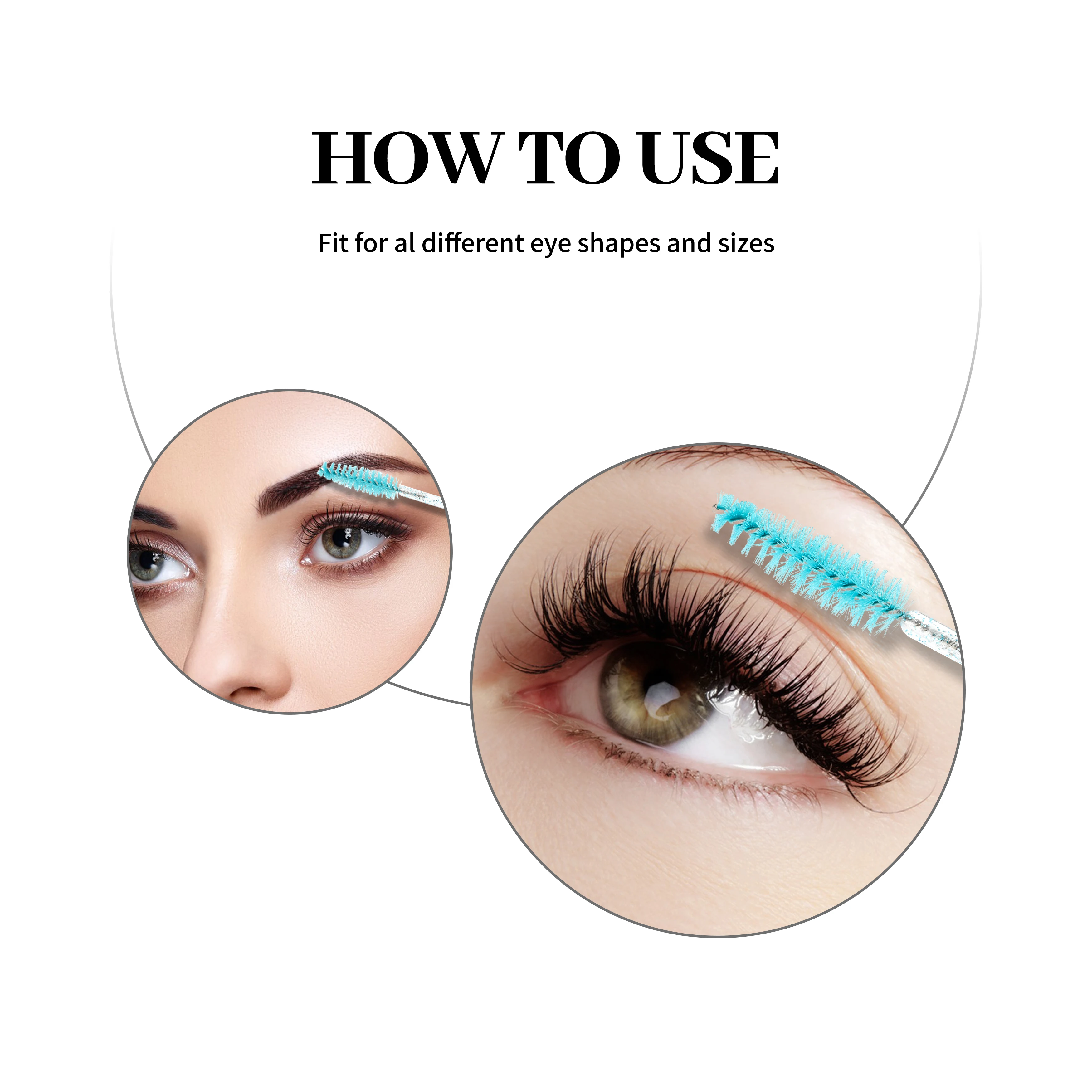 XIUSUZAKI 100pcs/lot Mascara Eyelash Make Up Brush Disposable Mascara Wand for eyelash extension 4